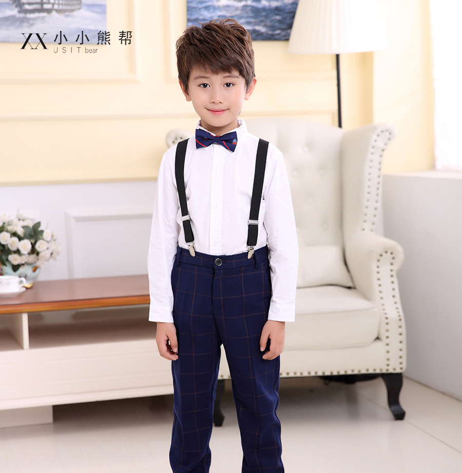 童装秋季精品花童礼服 儿童西服四件套 男孩小西服套装 一件代发|ms