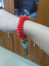 工厂批发电话线发圈绳钥匙手圈号码牌弹力手环QQ圈PU塑料弹簧圈