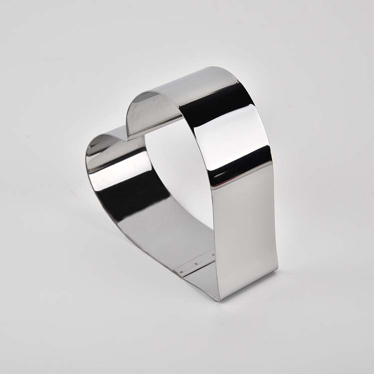 心形不銹鋼慕斯圈三件套 蛋糕造型模具 烘焙制作創(chuàng)意工具