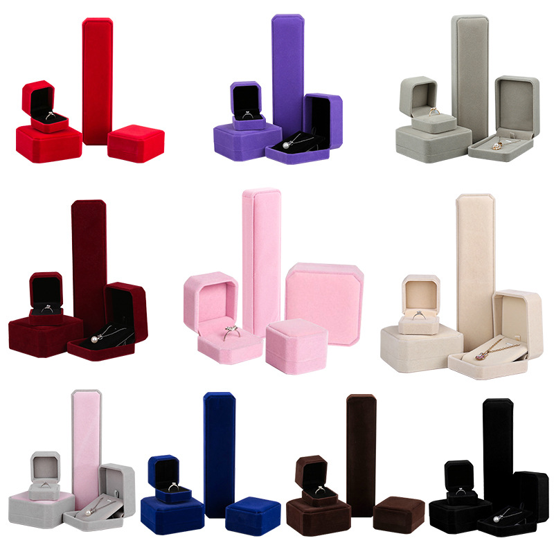 礼品盒高档绒布首饰品包装盒 项链耳钉戒指盒子手镯吊坠手链盒