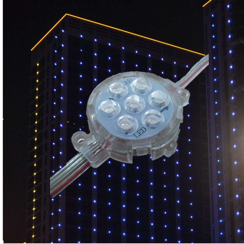 工厂直销工程亮化全彩DMX512LED点光源 5公分防水圆形小电光源|ms