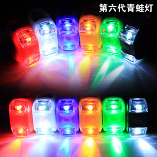 Bicycle light, sixth generation frog light, mountain bike decorative light, safety warning light, riding equipment CR2032 large electronics