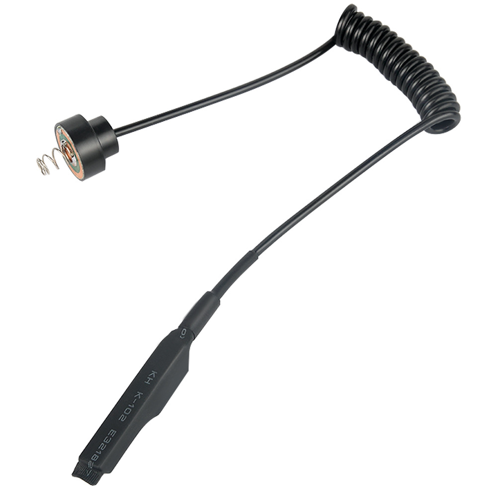 手电筒远程按压通用尾巴开关带弹簧头战术鼠尾开关手电筒线控开关