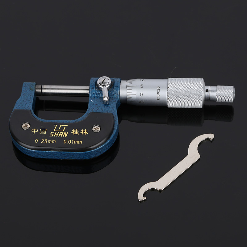 桂量厂家批发现货精度高镶合金耐磨外径千分尺0-25限时促销