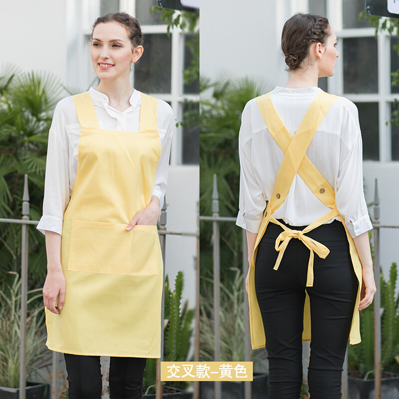 GE corrió Jie estilo coreano moda delantal cocina anti-fouling y aceite-prueba adultos hombres y mujeres ropa de trabajo de logotipo personalizado delantal