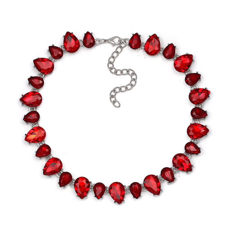 Mode Les Gouttelettes D'eau Alliage Strass Femmes Collier 1 Pièce display picture 3