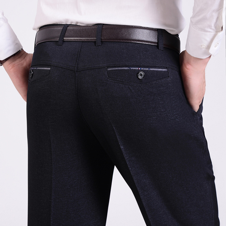 2018秋冬厚款高腰深档中年男士休闲长裤厂家直销，五色可选|ru