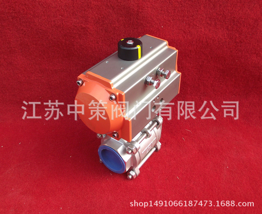 Q611F-16P气动快速切断阀 气动不锈钢三片式丝口球阀 DN8-DN100