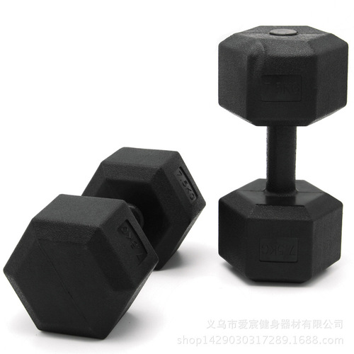 Fixed sleeve men's hex dumbbell 5kg 10kg dumbbell 20kg dumbbell women's home fitness equipment
