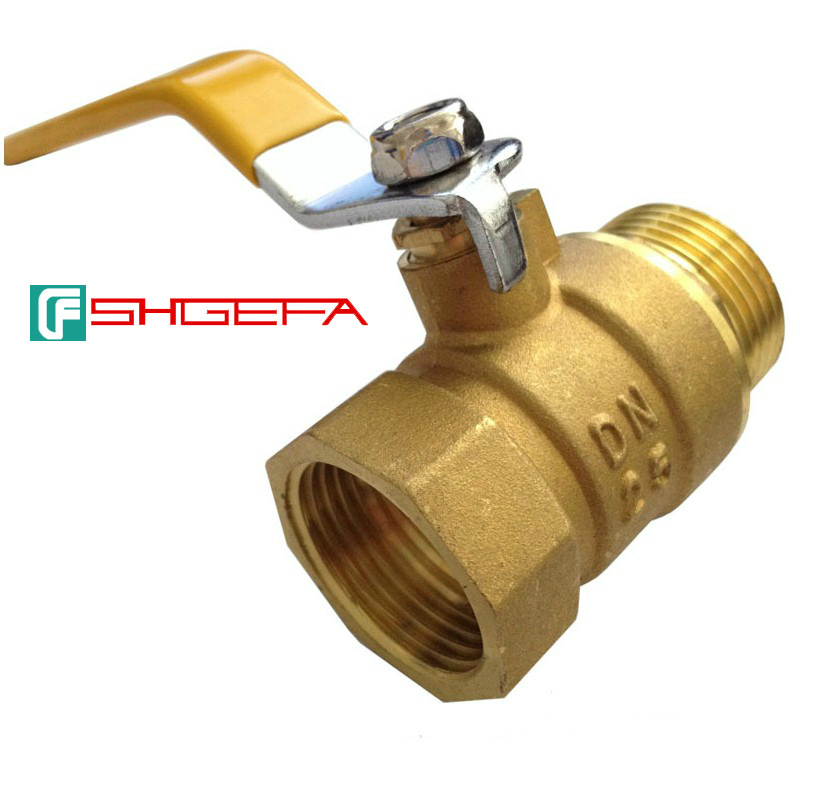 一边外螺纹一边内螺纹二片式黄铜球阀 外内丝括黄铜球阀一件代发