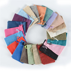 Small linen bag, drawstring pocket, linen toy, jewelry packaging bag, imitation linen bag, gift storage bag