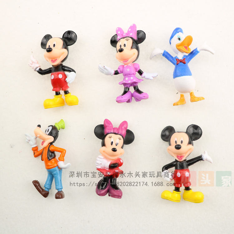 Mickey Wonderful House 6 Mickey Minnie DIY Key buckle Doll Decoration Scene Cake decorate goods in stock wholesale