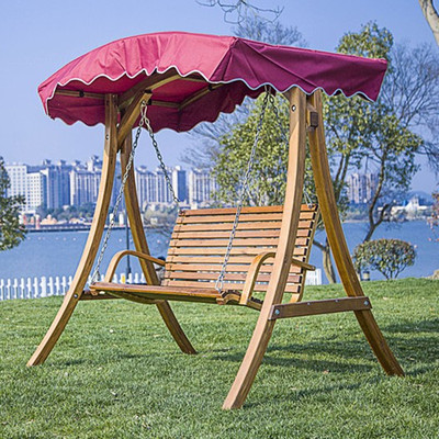 厂家供应双人实木秋千花园庭院秋千摇椅户外情侣秋千吊椅|ru