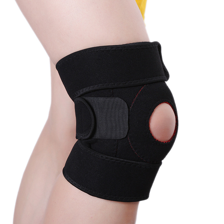 厂家销售登山跑步毛巾布开洞加压护膝运动护具体育用品一件代发