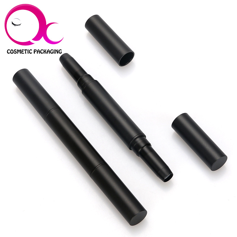 新品电商 双头眼影笔 黑色圆管两头眼影包材