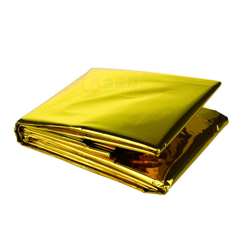Export e-commerce gold and silver 160x210cm emergency blanket, life-saving, heat preservation, sun protection, survival blanket