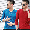 T-shirt, autumn long-sleeve for leisure, long sleeve, V-neckline