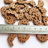 Factory Direct Sales of Spot low -priced low -priced promotion retro baking lacquer heart -shaped foreign trade wooden button personality DIY wood buckle