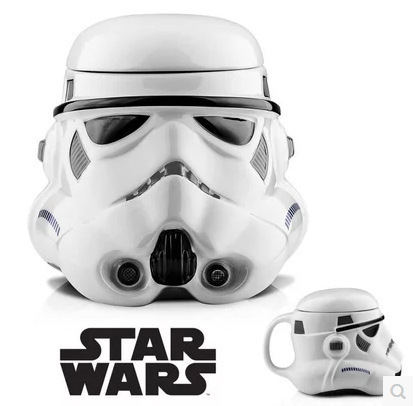 Star Wars Rebels taza negro Guerrero blanco soldado Star Wars serie agua Taza de cerámica