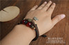 Ethnic retro accessories, multilayer leather bracelet, cotton and linen, ethnic style, elephant