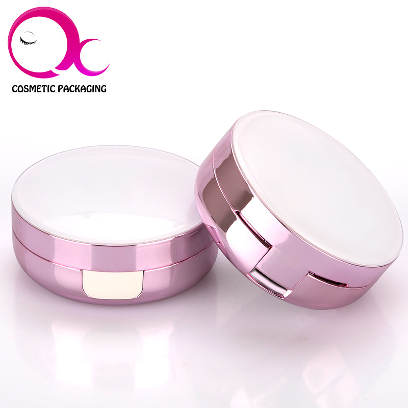 紫色底电镀气垫bb霜盒彩妆气垫粉饼塑料盒子包材