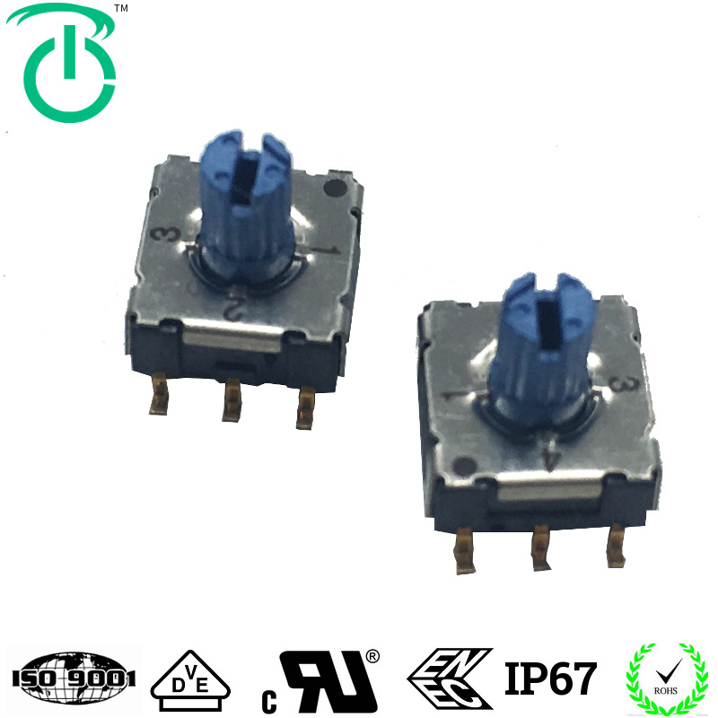 荣千4档贴片照明模块编码开关4档8421码编码器开关4位旋转开关