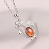Necklace, birthday charm, fashionable accessory, silver 925 sample, wholesale, Korean style, 925 sample silver
