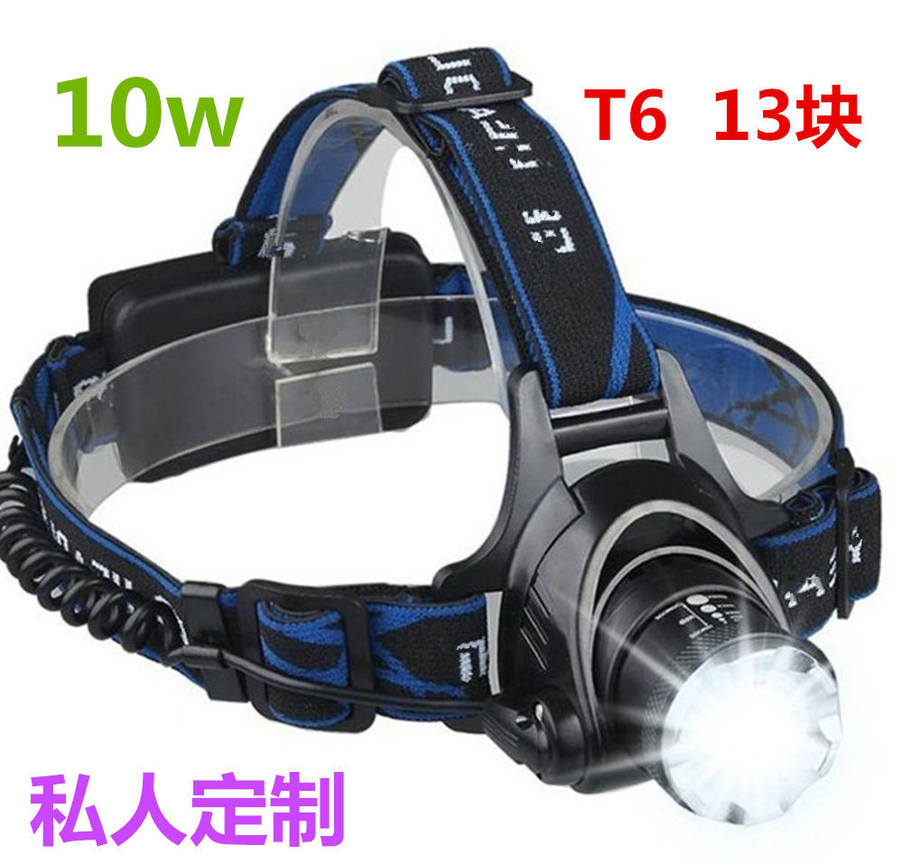 XML-T6 L2 LED强光头灯 伸缩变焦 充电远射防水V9钓鱼头灯批发