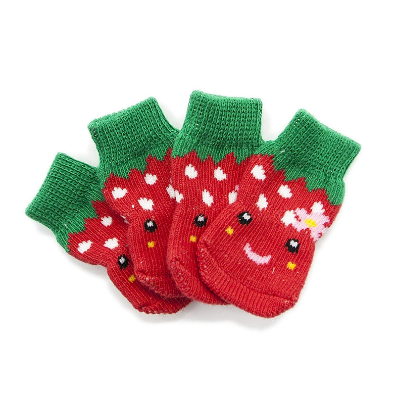 Носки для собак Носки для домашних животных Нескользящие хлопковые носки Чехол для лапки собаки Тедди Собака Пудель Товары Обувь для собак Носки Чехол PS036