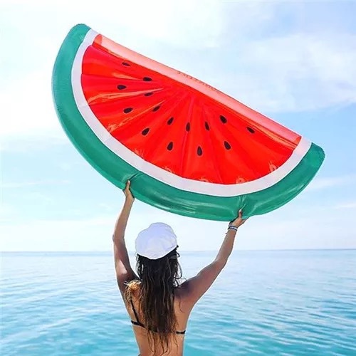 Fashion Thickened Half Slices Of Watermelon Inflatable Floating display picture 4