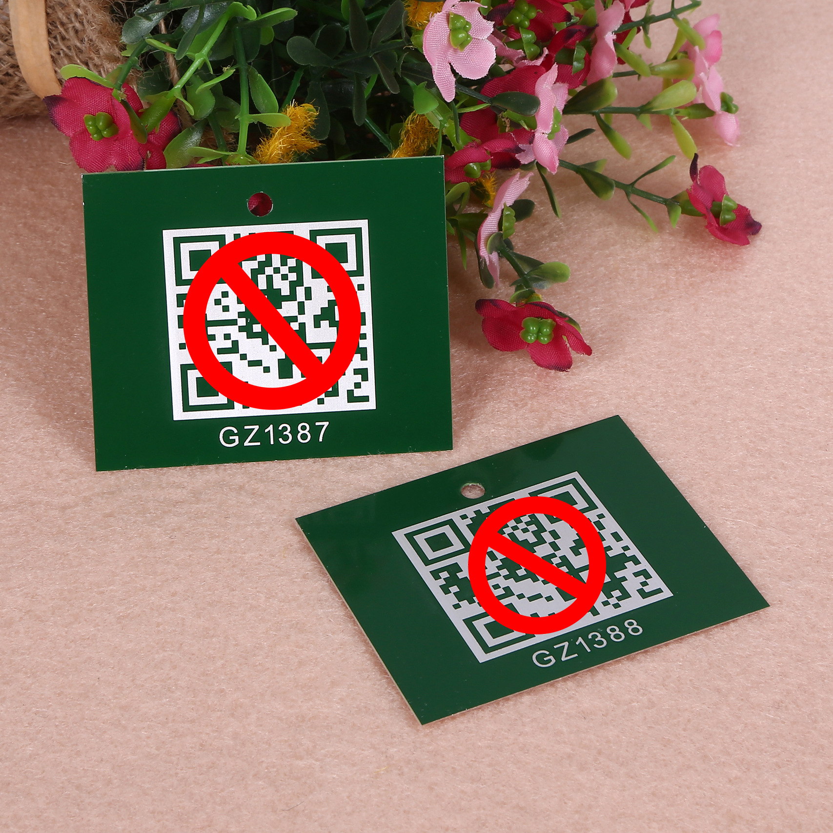 精美二维码标识牌 收付款条形码定制 丝印腐蚀铭牌 加印LOGO