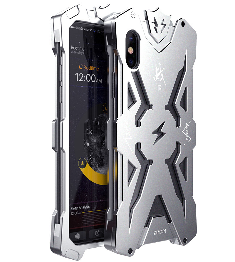 SIMON THOR Aviation Aluminum Alloy Shockproof Armor Metal Case Cover for Apple iPhone X