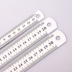 Steel ruler multi-functional cultural and educational stationery student ruler thickened ruler standard stainless steel plate double-sided steel ruler