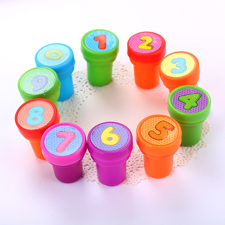 Zhangqu niños lindo sello digital traje de tinta de plástico mini sello ventas directas de la fábrica