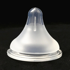 Wholesale wide-bore matte nipple, wide-mouth breast milk feel natural nipple, matte thickened biomimetic silicone nipple