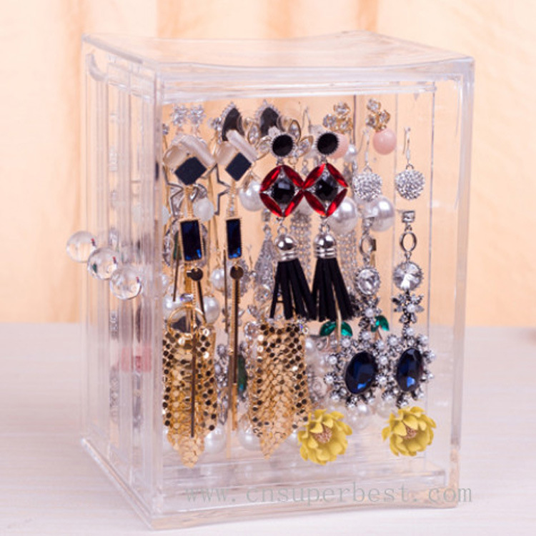 厂家生产亚克力珠宝展示盒首饰架有机玻璃珠宝首饰展示盒