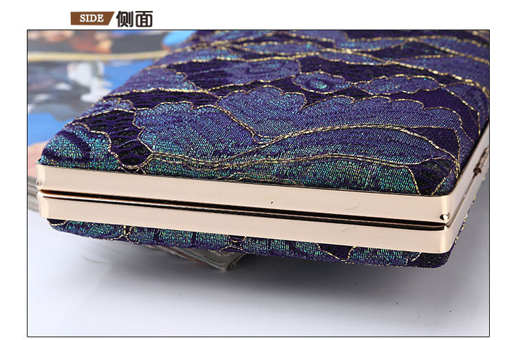 Cross-border Embroidery Dinner Bag Quality Style Retro Clutch Bag Evening Bag Banquet Bag Wholesale display picture 3