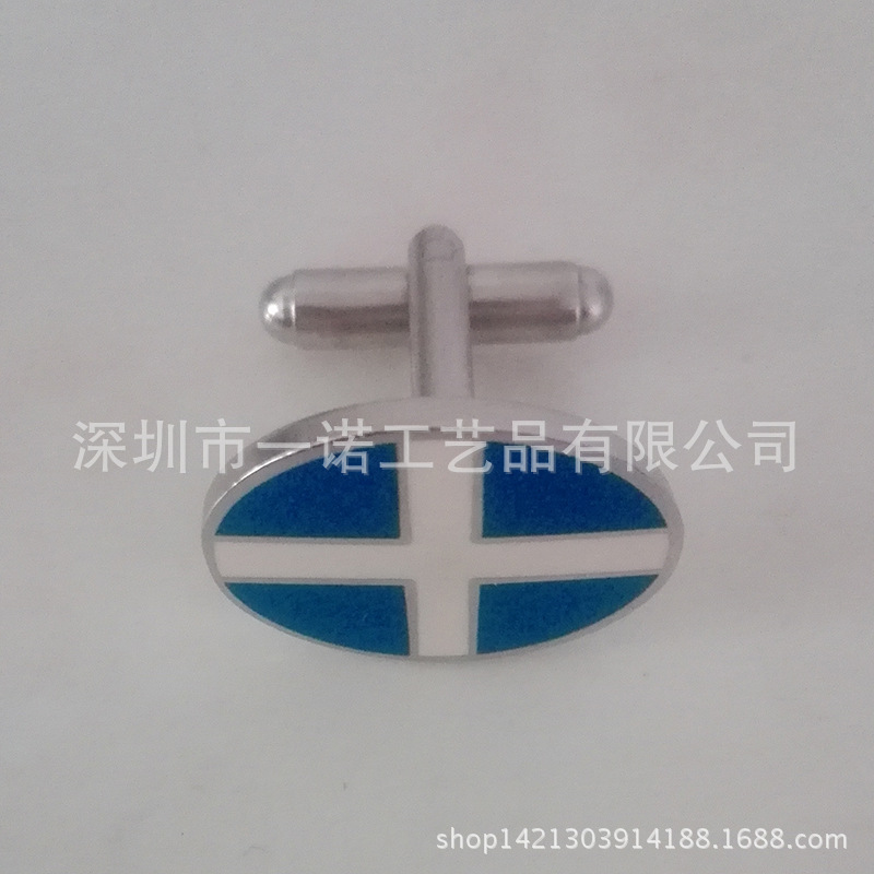 椭圆珐琅法式袖扣 (2)