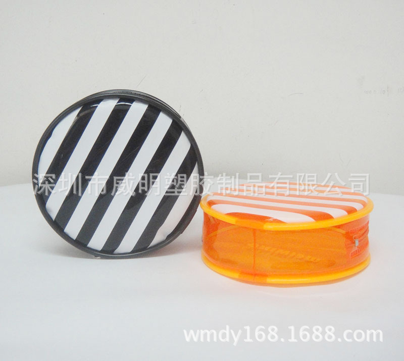 厂家直销PVC包装袋 电压拉链袋 PVC化妆袋圆形胶骨袋 加印logo