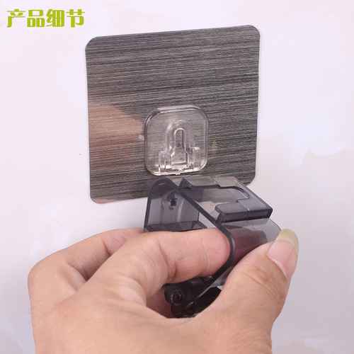 Brushed gray traceless mop hanger, mop clip, no need to punch, traceless broom, mop hook clip, mop holder