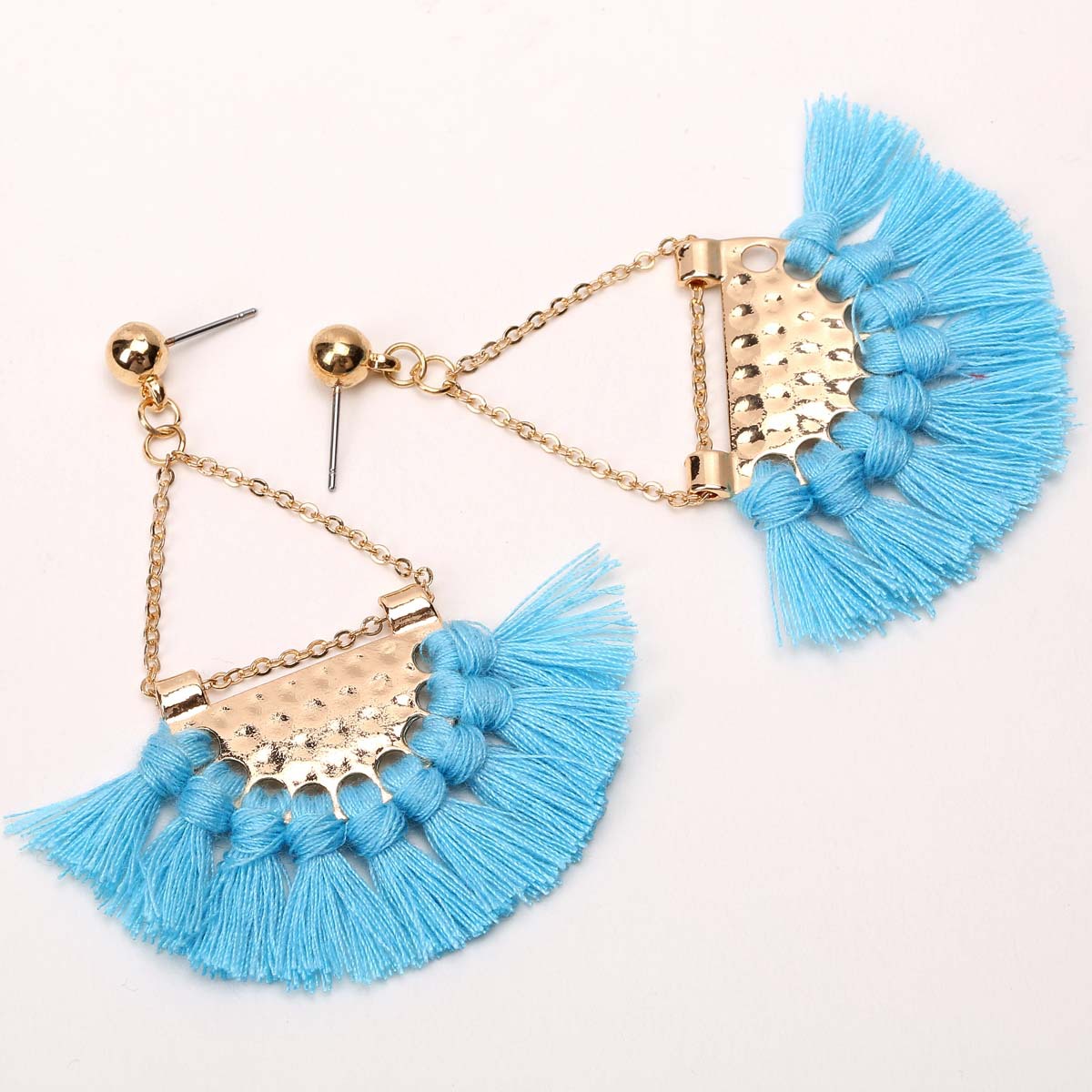 alloy plating earring (B0665 blue)NHXR1456-B0665 blue