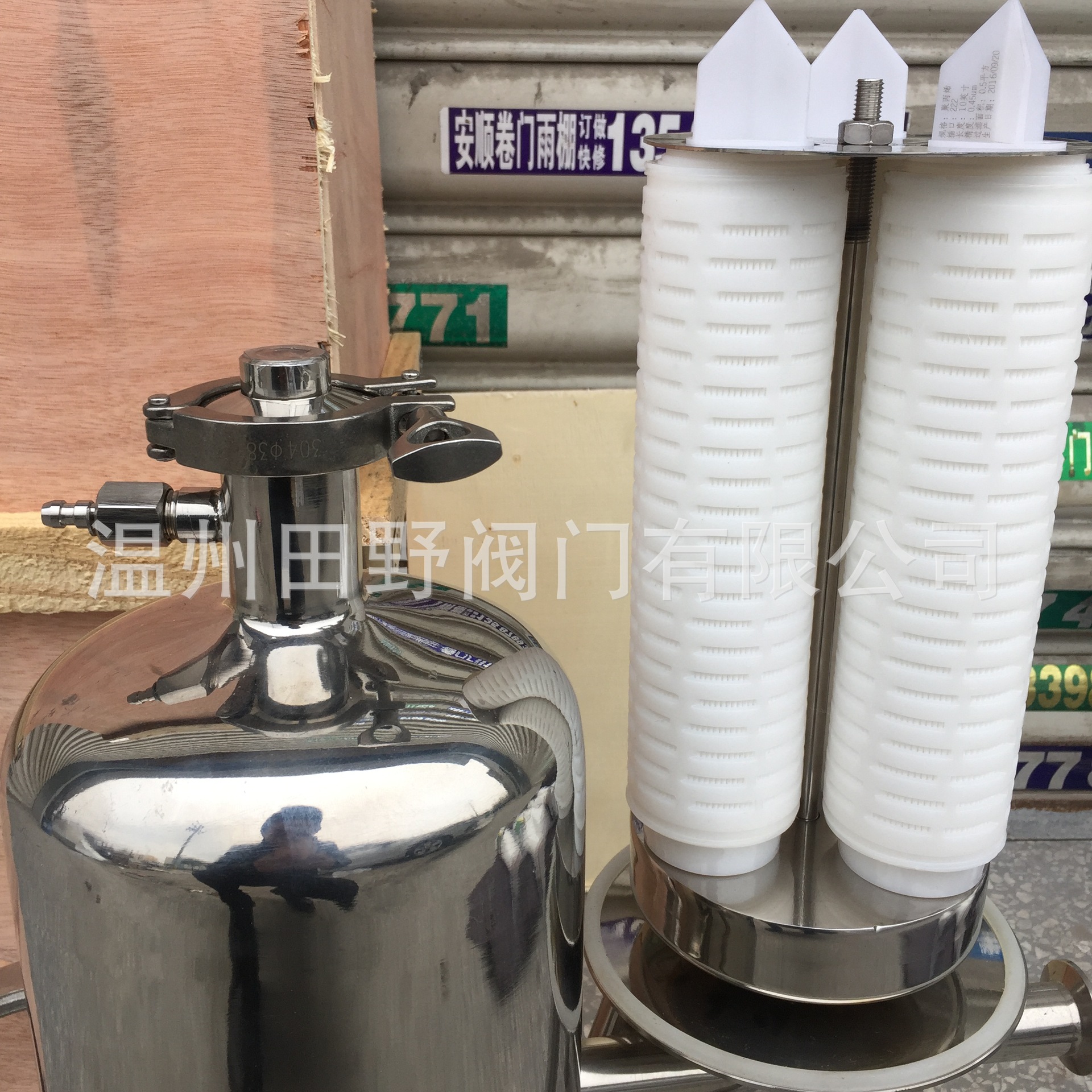 10英寸3芯微孔膜过滤器、304不锈钢内外镜面抛光