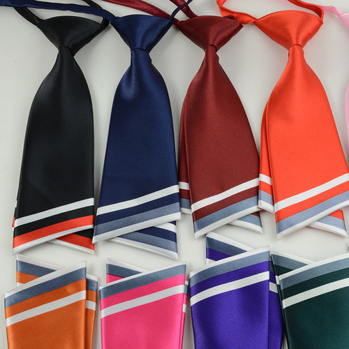 Korean double-layer knife-shaped tie waitress small suit accessories team square sailor dance small tie wholesale