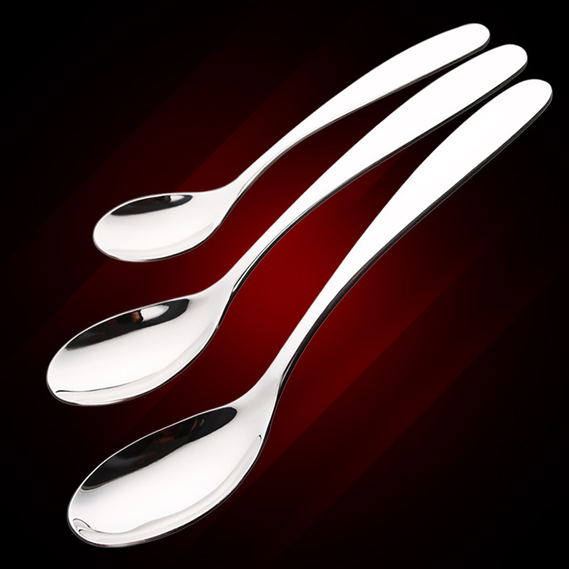 Y 不锈钢勺子汤匙儿童餐具小勺子汤勺韩式大长柄调羹饭勺|ms