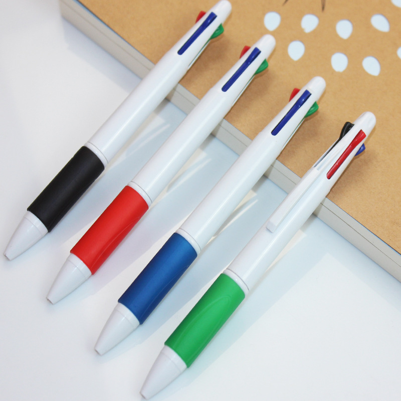 Bolígrafo multicolor bolígrafo de cuatro colores publicidad de plástico logotipo personalizado pluma personalizada pluma de 4 colores