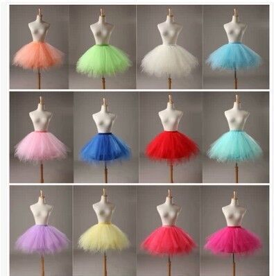 Candy color multi-color de media longitud pettiskirt estudio fotografía de la boda media-longitud pequeña falda de color de la falda de apoyo