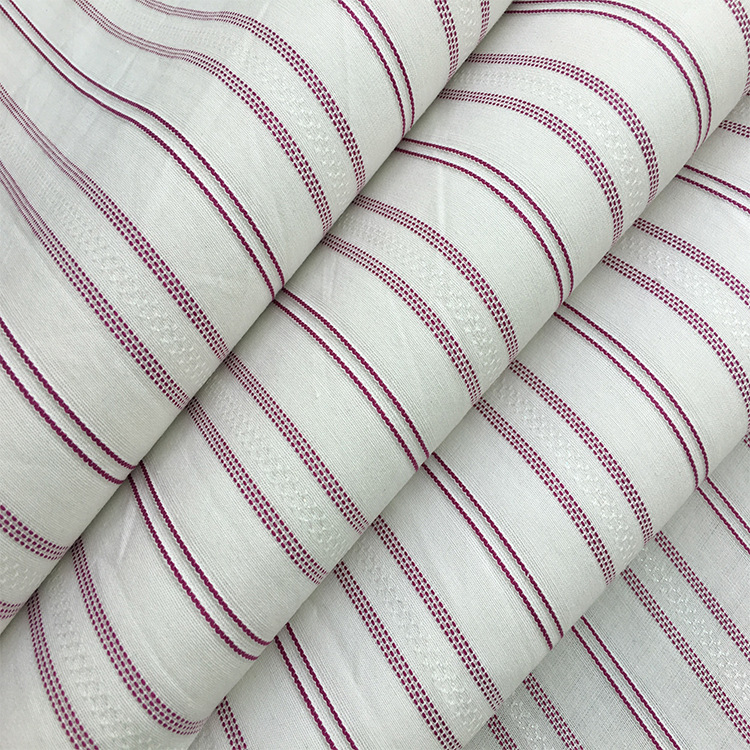 厂家供应新品 横条提花色织布 服装布料 厂家批发