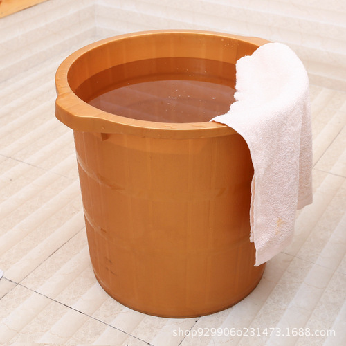 Extra high thickening plastic foot bath bucket with massage bottom, foot bath bucket with cover, foot bath bucket