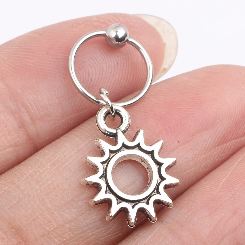 Labret piercing jewelry detail image