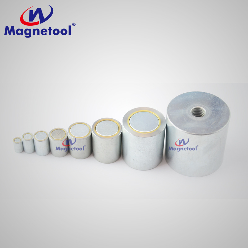 MG20 25系列磁性组件单面磁强磁磁扣磁性固定器吸盘圆形铝壳铜圈